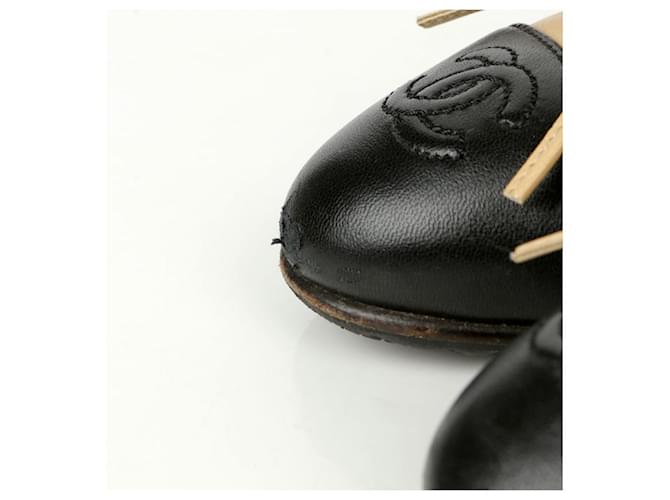 Chanel Scarpe basse bicolore Nero - vista 5