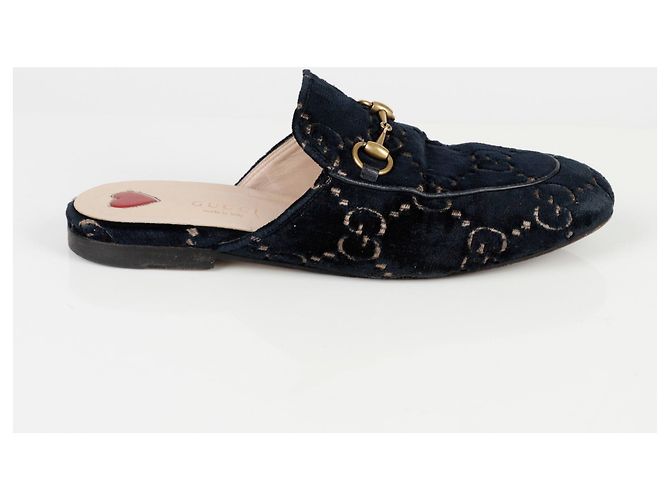 Gucci Mule Horsebit Prinstown Blu - vista 2