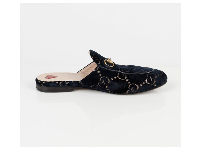 Gucci Mule Horsebit Prinstown Blu - vista 5
