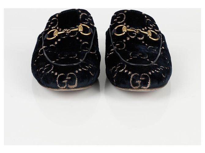Gucci Mule Horsebit Prinstown Blu - vista 6