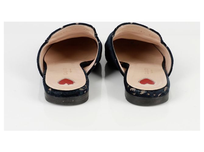 Gucci Mule Horsebit Prinstown Blu - vista 7