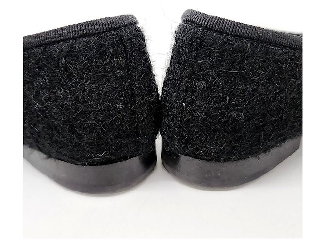 Scarpe flat in tweed Chanel Nero - vista 3