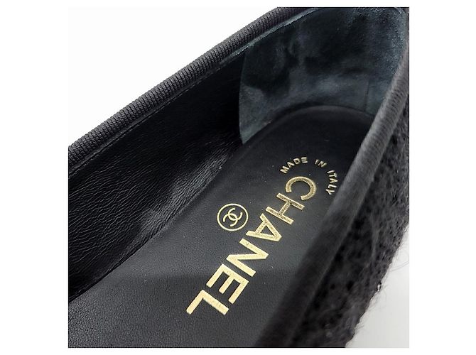 Scarpe flat in tweed Chanel Nero - vista 6