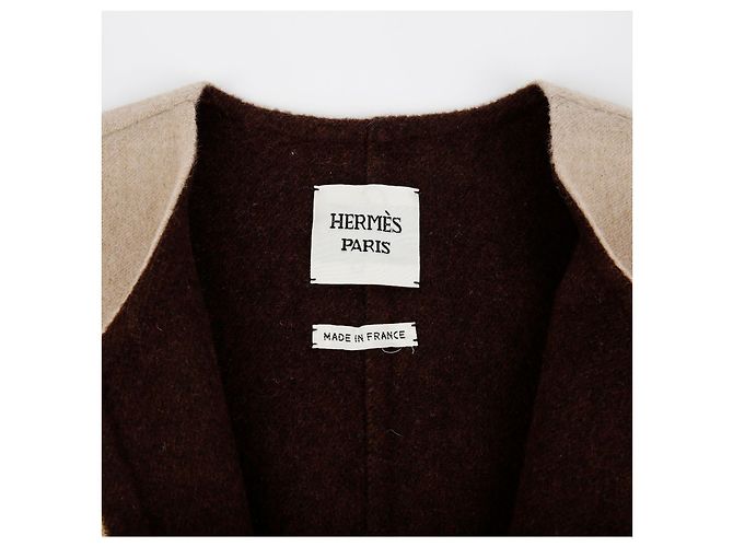 Hermès Cashmere-Reißverschlussweste Größe Braun - Ansicht 4