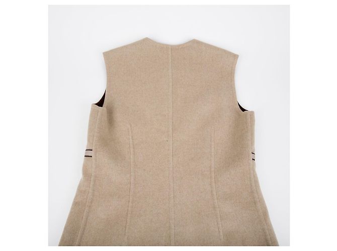Hermès Cashmere-Reißverschlussweste Größe Braun - Ansicht 8