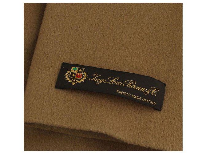 Loro Piana Goldfarbener Kaschmirmantel mit Gürtel Golden - Ansicht 6
