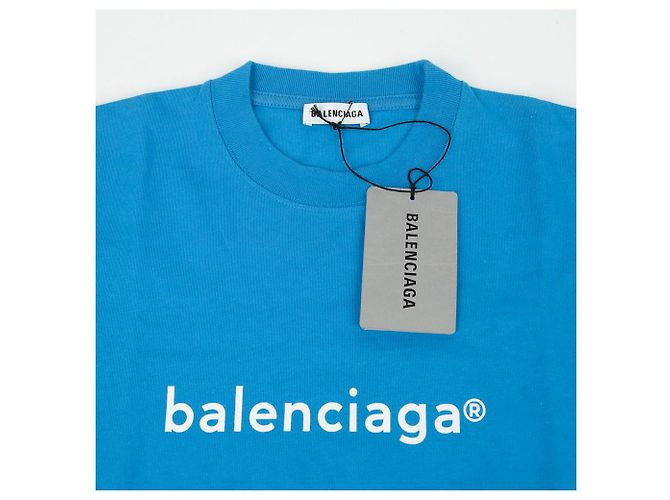Balenciaga T-shirt con logo Size Blu - vista 3