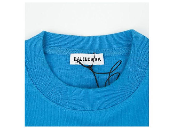 Balenciaga T-shirt con logo Size Blu - vista 4