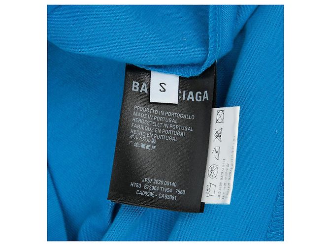 Balenciaga T-shirt con logo Size Blu - vista 7