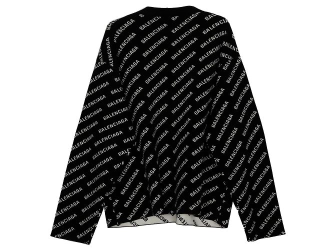 Balenciaga Multi Logo All Over Cardigan Größe Schwarz - Ansicht 2