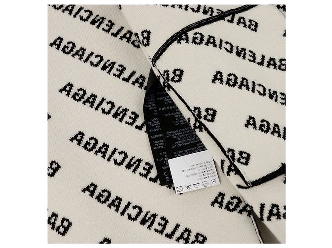 Balenciaga Multi Logo All Over Cardigan Größe Schwarz - Ansicht 9