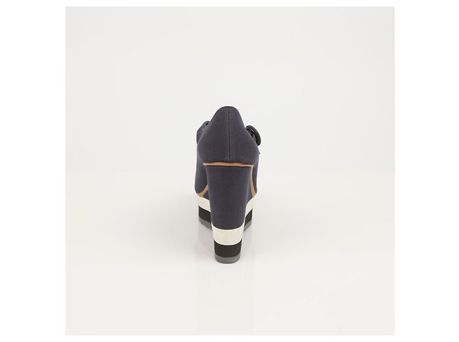 Prada Décolleté con plateau e cinturino Blu - vista 6