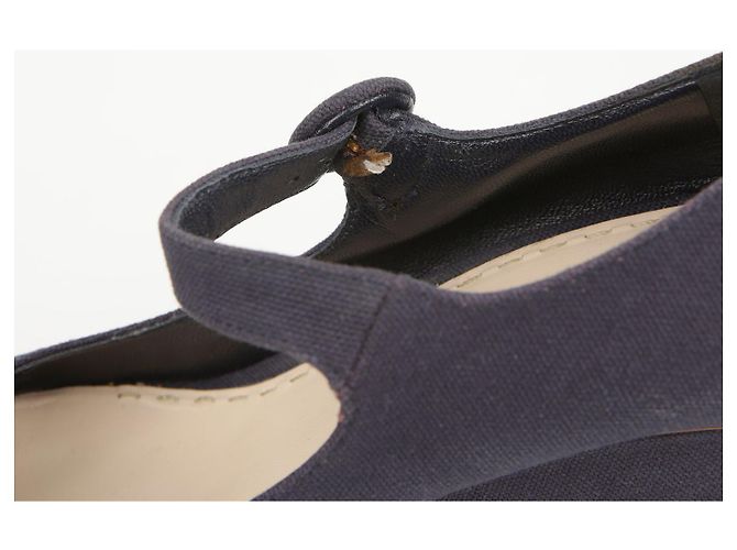 Prada Décolleté con plateau e cinturino Blu - vista 9