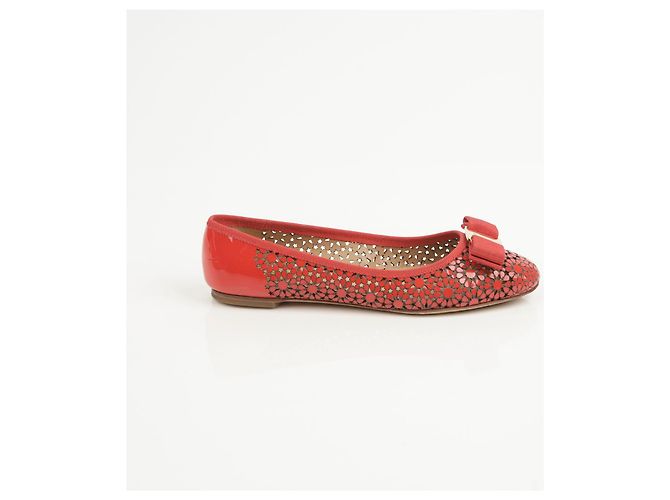 Salvatore Ferragamo Scarpe basse con fiocco Taglia Rosso - vista 3
