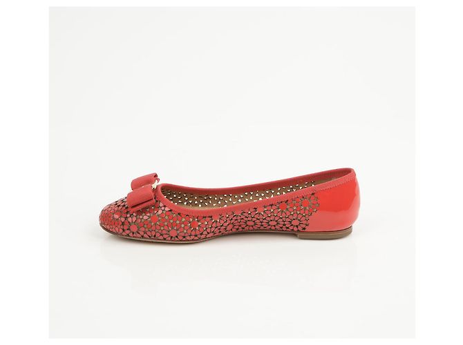 Salvatore Ferragamo Scarpe basse con fiocco Taglia Rosso - vista 5