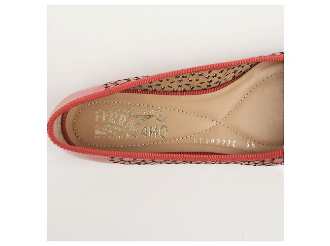 Salvatore Ferragamo Scarpe basse con fiocco Taglia Rosso - vista 8