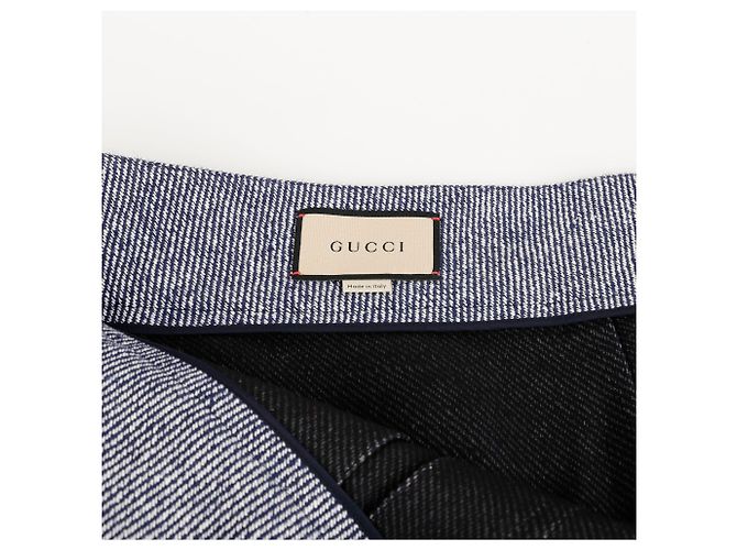 Gucci Falda plisada con hebilla Horsbit Azul - vista 7