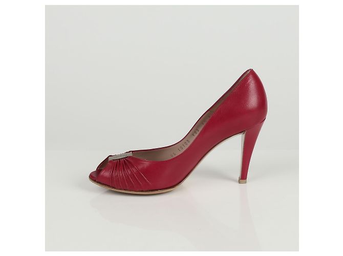 Salvatore Ferragamo Open Toe Pumps Größe Rot - Ansicht 5