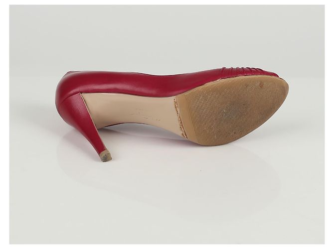 Salvatore Ferragamo Open Toe Pumps Größe Rot - Ansicht 7