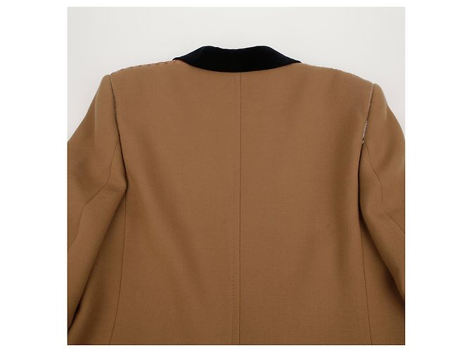 Gucci Asymmetric Stitch Coat Size Brown - view 15