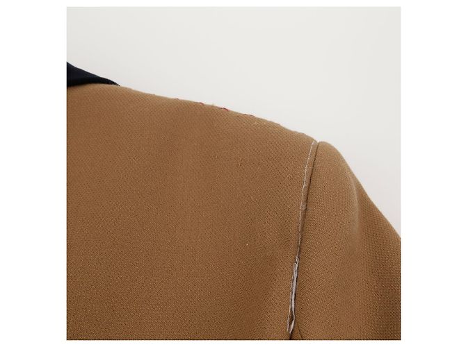 Gucci Asymmetric Stitch Coat Size Brown - view 16