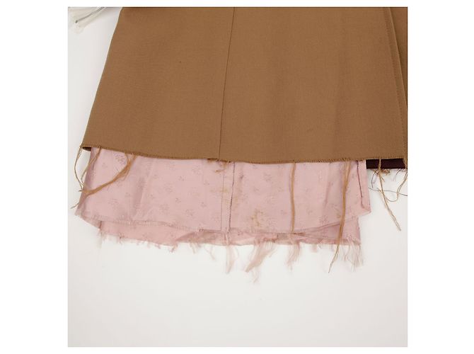 Gucci Asymmetric Stitch Coat Size Brown - view 18