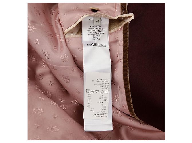 Gucci Asymmetric Stitch Coat Size Brown - view 20