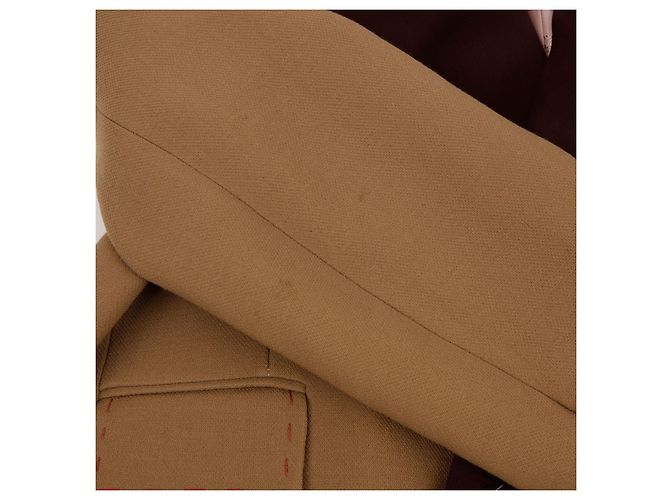 Gucci Asymmetric Stitch Coat Size Brown - view 6