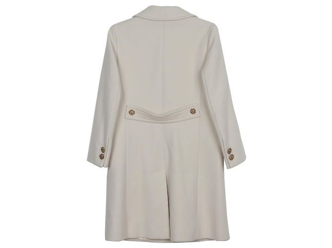 Gucci Abrigo Doble Bordado Blanco - vista 2