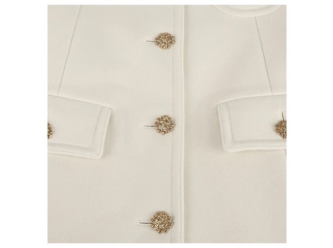 Gucci Abrigo Doble Bordado Blanco - vista 6