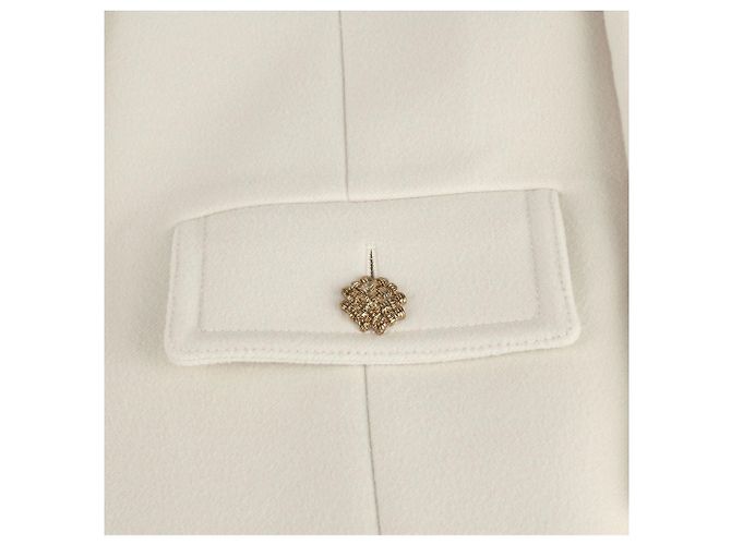 Gucci Abrigo Doble Bordado Blanco - vista 7