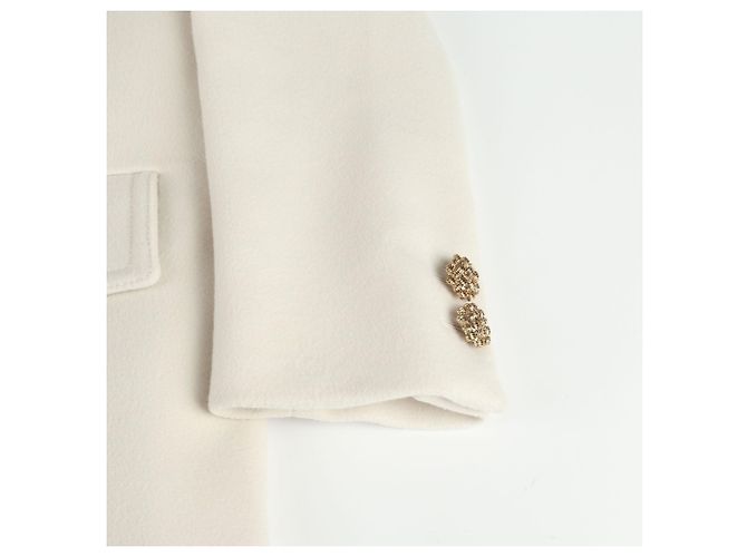Gucci Abrigo Doble Bordado Blanco - vista 8