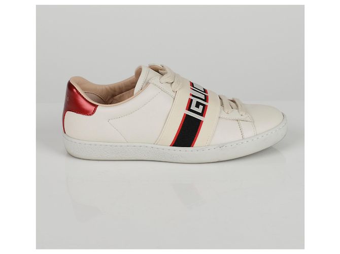 Gucci Sneakers Ace Banding Bianco - vista 2