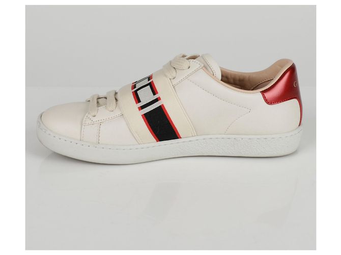 Gucci Sneakers Ace Banding Bianco - vista 3