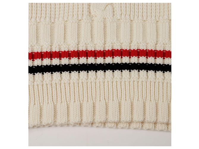 Thom Browne Cable Stitch Wool Knit Ivory White - view 10