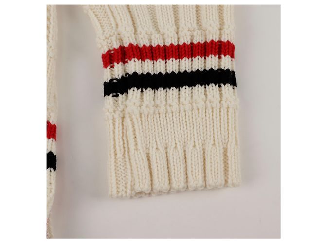 Thom Browne Cable Stitch Wool Knit Ivory White - view 11