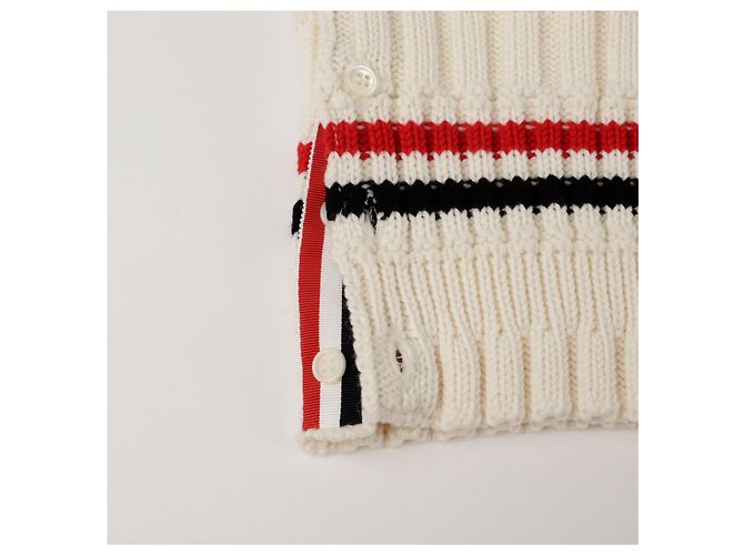 Thom Browne Cable Stitch Wool Knit Ivory White - view 6