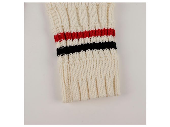 Thom Browne Cable Stitch Wool Knit Ivory White - view 7