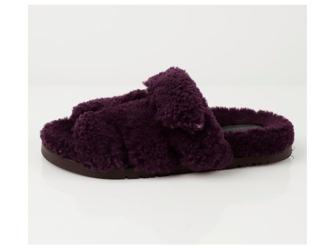 Hermès Schafsleder-Sandalen Größe Lila - Ansicht 4