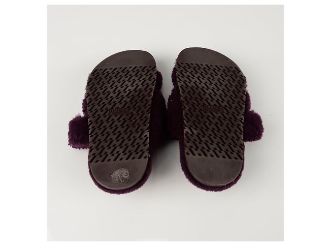 Hermès Schafsleder-Sandalen Größe Lila - Ansicht 9