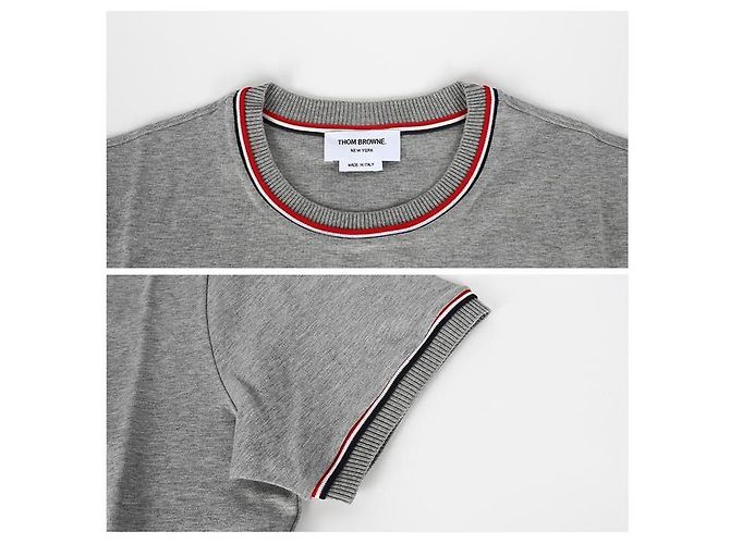 Thom Browne RWB-Ripp-T-Shirt Braun - Ansicht 12