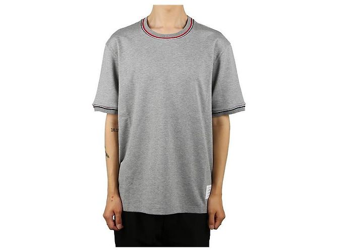 Thom Browne RWB-Ripp-T-Shirt Braun - Ansicht 8