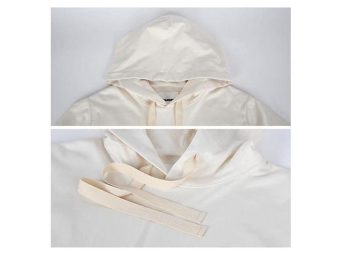 Jil Sander Technischer Baumwoll-Hoodie Weiß - Ansicht 5