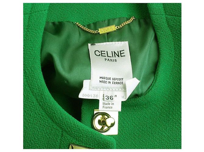 Céline Celine goldfarbene grüne Jacke - Ansicht 3
