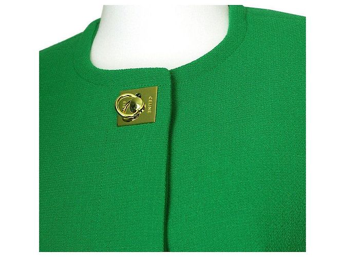 Céline Celine goldfarbene grüne Jacke - Ansicht 4