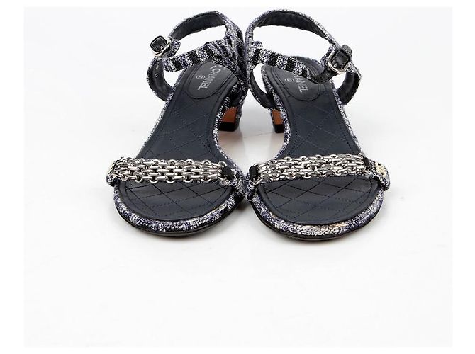 Chanel Sandalen mit Kettenriemen Mehrfarben - Ansicht 2