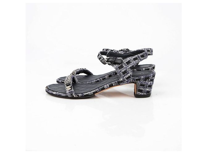 Chanel Sandalen mit Kettenriemen Mehrfarben - Ansicht 3