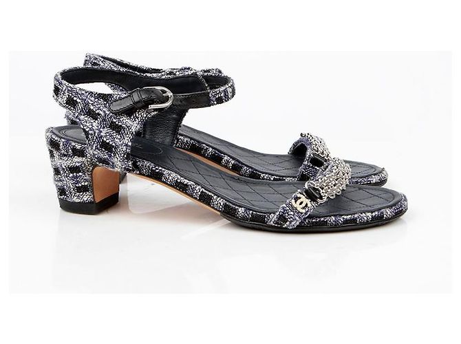 Chanel Sandalen mit Kettenriemen Mehrfarben - Ansicht 5