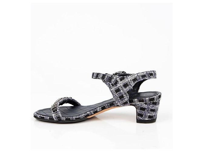 Chanel Sandalen mit Kettenriemen Mehrfarben - Ansicht 6