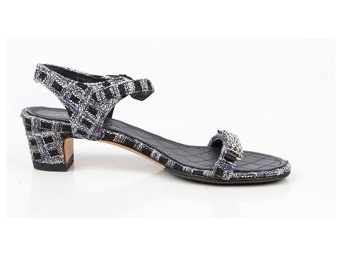 Chanel Sandalen mit Kettenriemen Mehrfarben - Ansicht 7